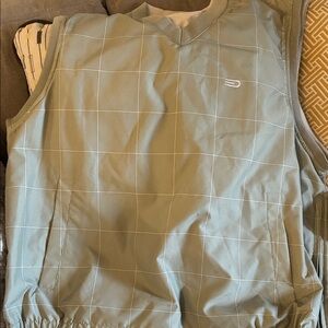 Dockers Light Blue Grid Pattern Vest